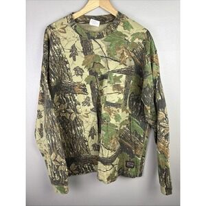 Vintage Rare Walls Retro Mens Real Tree Camouflage Tshirt Size XL Single Stitch